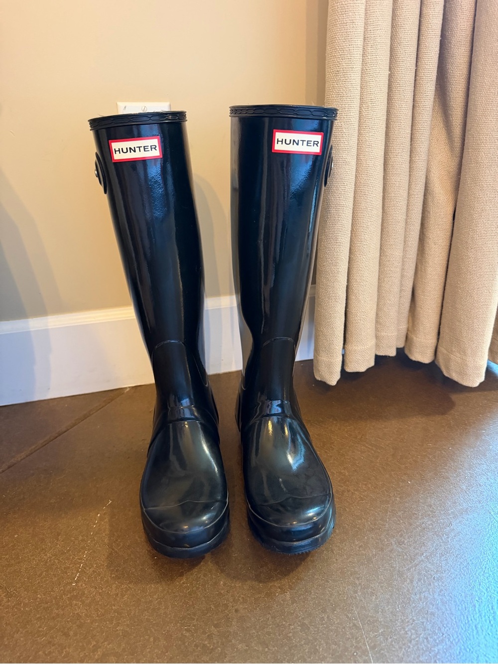 Hunter Tall Gloss Black Women's Rain Boots
